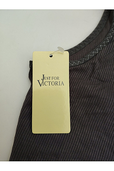 JUST FOR VICTORIA Hnědá žebrovaná braletová podprsenka crop top Vel. EU M | JUST FOR VICTORIA | obrázek 5