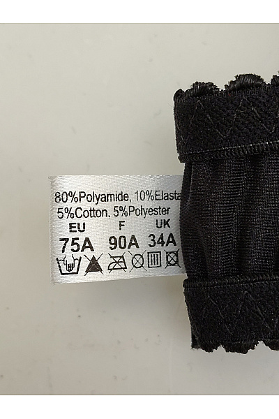 Kamea lingerie Černá krajková push up podprsenka s ozdobami Velikost EU 75A | kamea lingerie | obrázek 8