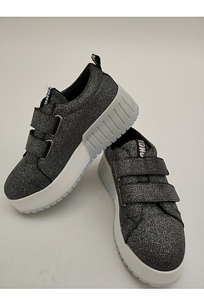 Tenisky na platformě JOY Šedé Vel. EU 38 | Unimoda | obrázek 9