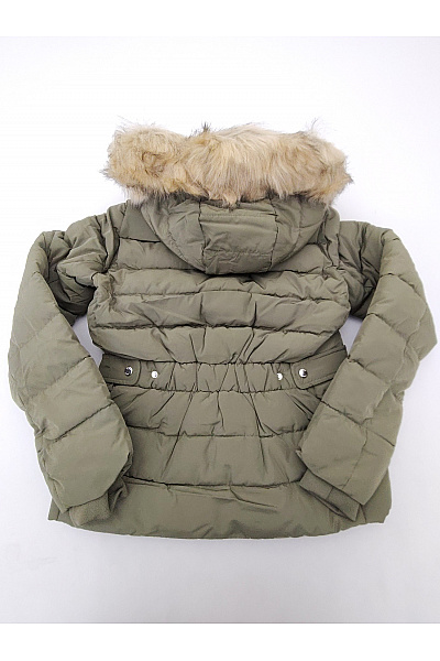 ONLY Dámská prošívaná zimní bunda s kapucí a kožešinou khaki | ONLY | obrázek 11