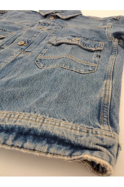 JACK & JONES Pánská bavlněná džínová bunda modrá jarní přechodová Velikost M | JACK & JONES | obrázek 4