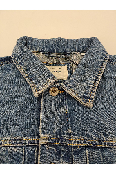 JACK & JONES Pánská bavlněná džínová bunda modrá jarní přechodová Velikost M | JACK & JONES | obrázek 6