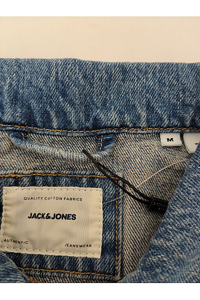 JACK & JONES Pánská bavlněná džínová bunda modrá jarní přechodová Velikost M | JACK & JONES | obrázek 7