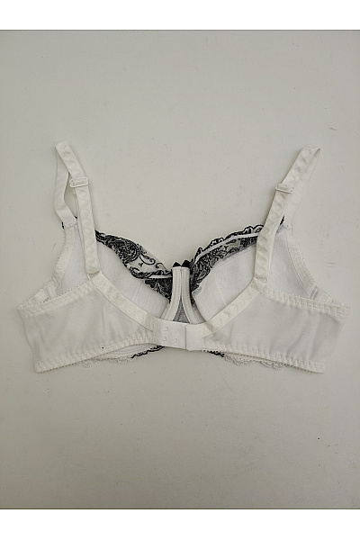 Kamea lingerie Černobílá krajková kosticová podprsenka s ozdobami Velikost EU 85C | kamea lingerie | obrázek 6