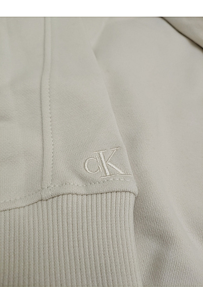 Calvin Klein Béžová pánská bavlněná mikina s kapucí a klokaní kapsou Velikost XXL | Calvin Klein | obrázek 6