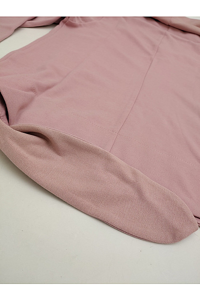 Be wear Růžové bavlněné tričko s dlouhým rukávem se stojáčkem a uzlem Velikost M | Be wear | obrázek 6