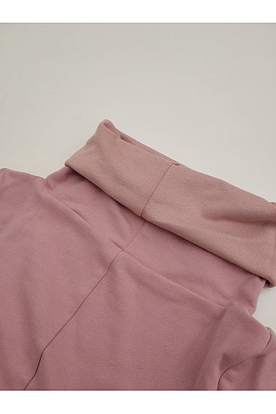 Be wear Růžové bavlněné tričko s dlouhým rukávem se stojáčkem a uzlem Velikost M | Be wear | obrázek 7