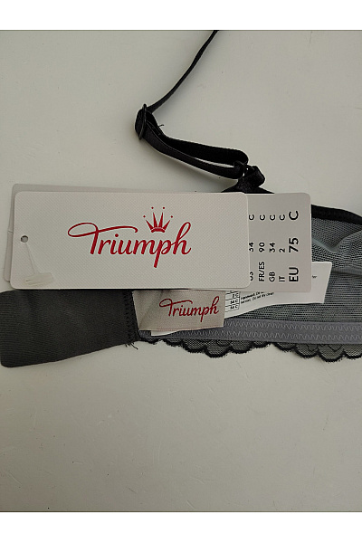 TRIUMPH Černá krajková kosticová podprsenka s hlubokým výstřihem Velikost EU 75C | TRIUMPH | obrázek 7