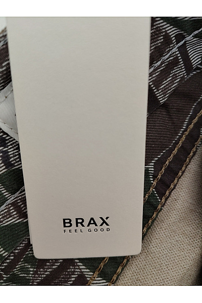 BRAX Pánské hnědé bavlněné chinos kalhoty s pepito vzorem Velikost US 38/32 | BRAX | obrázek 5
