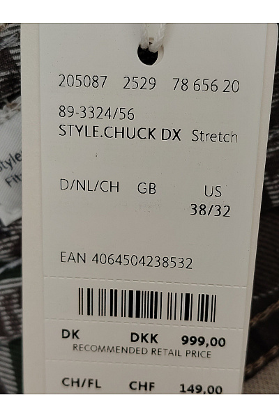 BRAX Pánské hnědé bavlněné chinos kalhoty s pepito vzorem Velikost US 38/32 | BRAX | obrázek 6