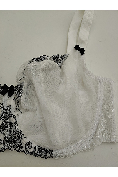 Kamea lingerie Bílá krajková kosticová podprsenka s ozdobami Vel. EU 95G | kamea lingerie | obrázek 3