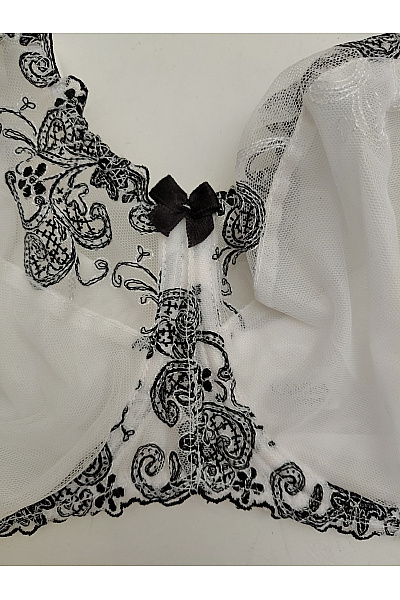 Kamea lingerie Bílá krajková kosticová podprsenka s ozdobami Vel. EU 95G | kamea lingerie | obrázek 4