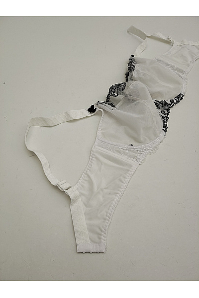 Kamea lingerie Bílá krajková kosticová podprsenka s ozdobami Vel. EU 95G | kamea lingerie | obrázek 8
