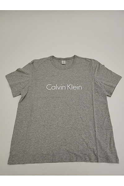 Calvin Klein Šedé bavlněné pánské tričko s krátkým rukávem a nápisem Velikost L | Calvin Klein | obrázek 2