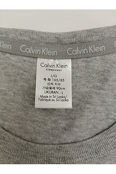 Calvin Klein Šedé bavlněné pánské tričko s krátkým rukávem a nápisem Velikost L | Calvin Klein | obrázek 5