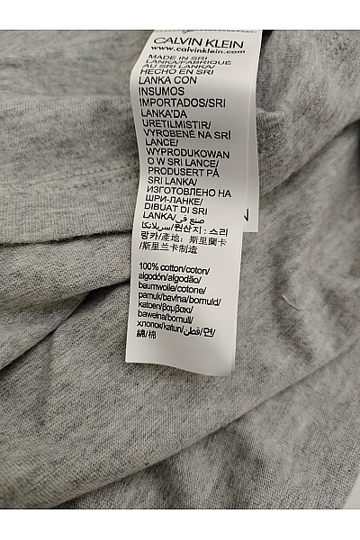 Calvin Klein Šedé bavlněné pánské tričko s krátkým rukávem a nápisem Velikost L | Calvin Klein | obrázek 6
