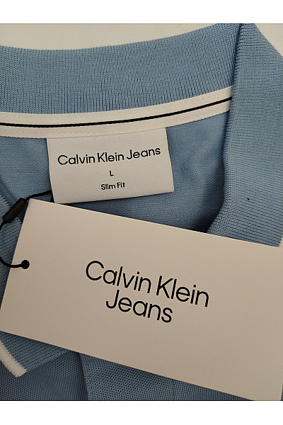 Calvin Klein Pánské bavlněné polo tričko s krátkým rukávem modré | Calvin Klein | obrázek 6
