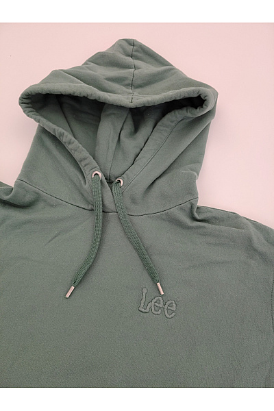 Lee Dámská khaki bavlněná crop mikina s kapucí a výšivkou Velikost S | Lee  | obrázek 5