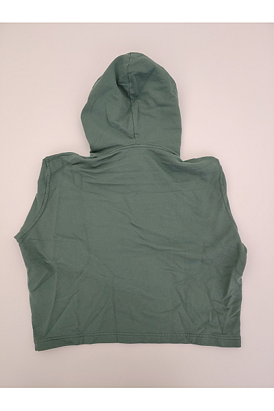 Lee Dámská khaki bavlněná crop mikina s kapucí a výšivkou Velikost S | Lee  | obrázek 8