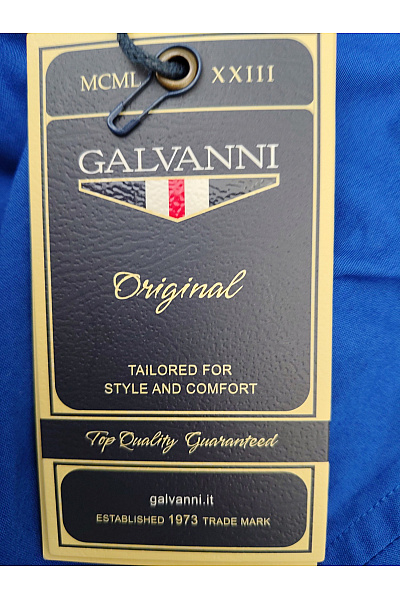 Galvanni Pánská bavlněná košile s dlouhým rukávem modrá regular fit Vel. XL | Galvanni | obrázek 8