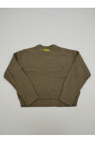JJXX Dámský khaki pletený crop pulovr s žebrovaným vzorem Velikost L | JJXX | obrázek 2