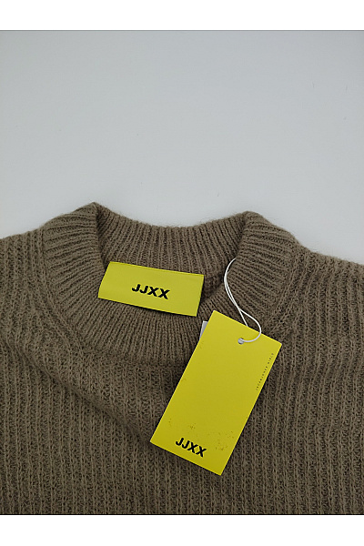 JJXX Dámský khaki pletený crop pulovr s žebrovaným vzorem Velikost L | JJXX | obrázek 4