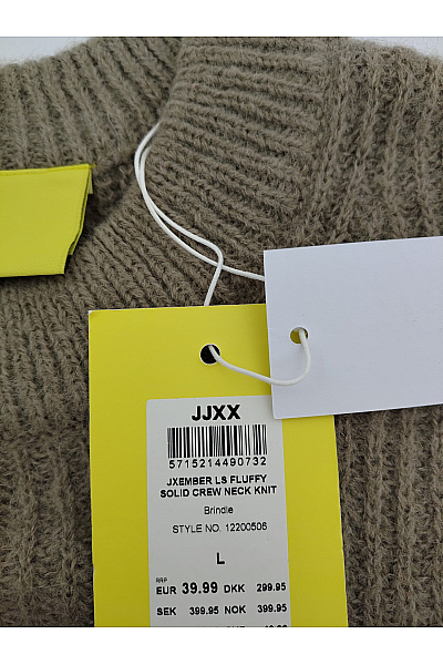 JJXX Dámský khaki pletený crop pulovr s žebrovaným vzorem Velikost L | JJXX | obrázek 5