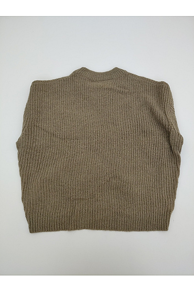 JJXX Dámský khaki pletený crop pulovr s žebrovaným vzorem Velikost L | JJXX | obrázek 8