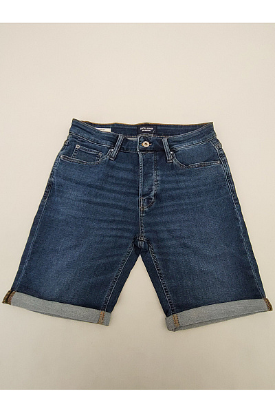 JACK & JONES Modré džínové bavlněné kraťasy bermudy Vel. S | JACK & JONES | obrázek 2