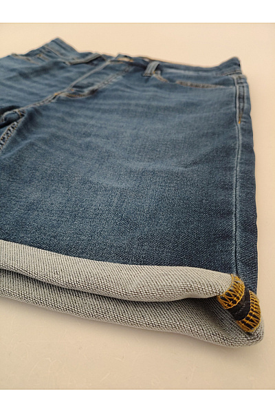 JACK & JONES Modré džínové bavlněné kraťasy bermudy Vel. S | JACK & JONES | obrázek 3