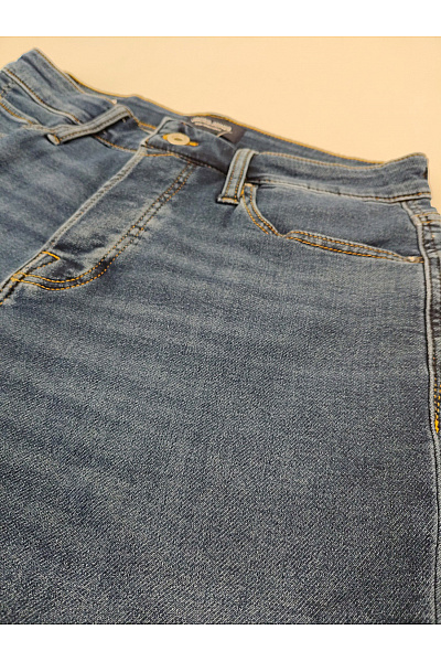 JACK & JONES Modré džínové bavlněné kraťasy bermudy Vel. S | JACK & JONES | obrázek 4