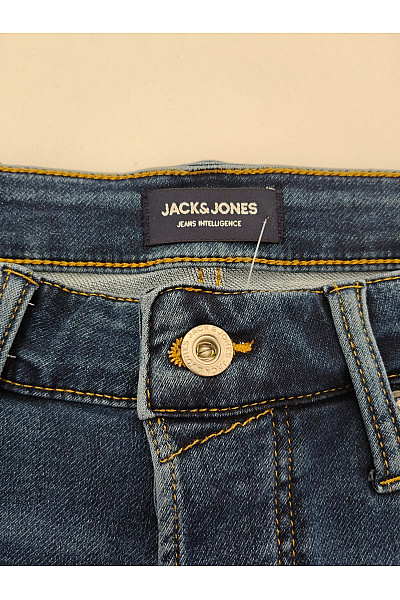 JACK & JONES Modré džínové bavlněné kraťasy bermudy Vel. S | JACK & JONES | obrázek 6