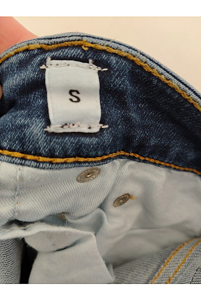 JACK & JONES Modré džínové bavlněné kraťasy bermudy Vel. S | JACK & JONES | obrázek 7