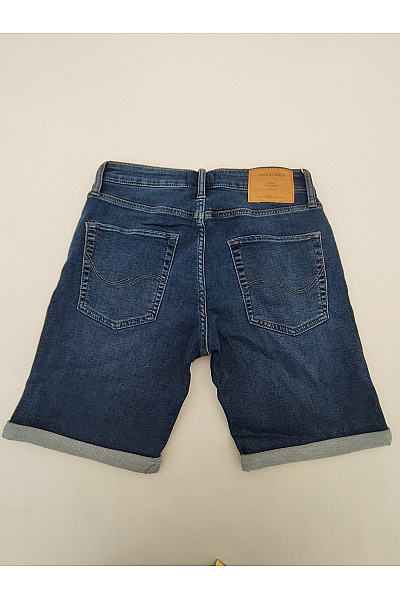 JACK & JONES Modré džínové bavlněné kraťasy bermudy Vel. S | JACK & JONES | obrázek 9