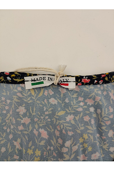 MADE IN ITALY Černé květované zavinovací maxi šaty na ramínka Vel. M | MADE IN ITALY | obrázek 6