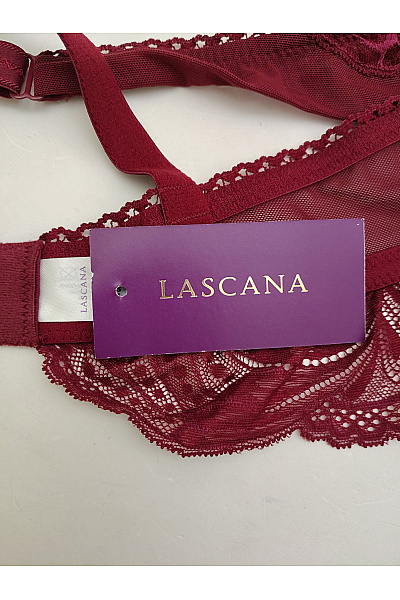 Lasca Červená krajková kosticová braletová podprsenka s hlubokým výstřihem Velikost EU 80C | Lasca | obrázek 8