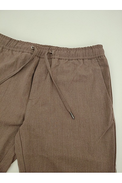 JACK & JONES Hnědé pánské chinos kalhoty s kapsami a pružným pasem Vel. M | JACK & JONES | obrázek 3
