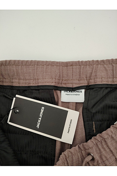 JACK & JONES Hnědé pánské chinos kalhoty s kapsami a pružným pasem Vel. M | JACK & JONES | obrázek 5