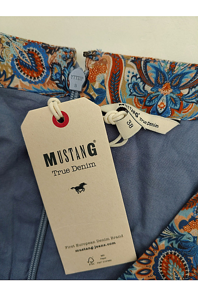 MUSTANG Bavlněné barevné šaty s dlouhým rukávem midi Velikost EU 38 | MUSTANG | obrázek 6