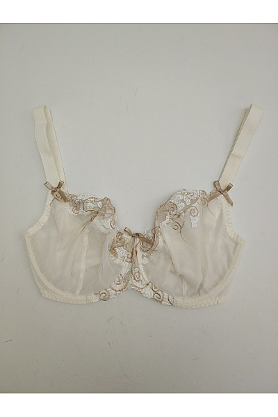 Kamea lingerie Béžová krajková kosticová podprsenka s průsvitnými košíčky Vel. EU 75H | kamea lingerie | obrázek 2