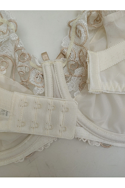 Kamea lingerie Béžová krajková kosticová podprsenka s průsvitnými košíčky Vel. EU 75H | kamea lingerie | obrázek 6