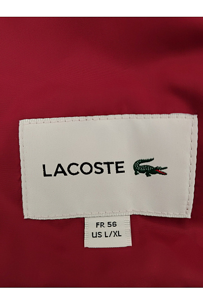 LACOSTE Červená prošívaná zateplená vesta bez rukávů se zapínáním Velikost FR 56 | LACOSTE | obrázek 10