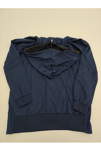 Be wear Dámská modrá prodloužená mikina na zip s kapucí Vel. S/M | Be wear | obrázek 7