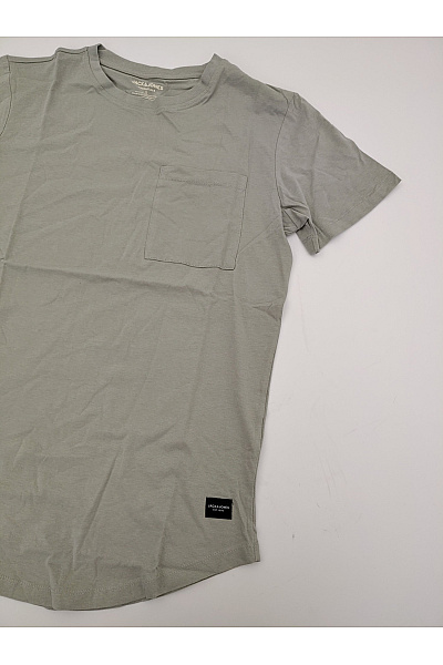 JACK & JONES Pánské khaki bavlněné tričko s krátkým rukávem a kapsou Vel. S | JACK & JONES | obrázek 3