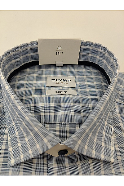 OLYMP Pánská bavlněná košile s dlouhým rukávem kostkovaná slim fit business | OLYMP | obrázek 7