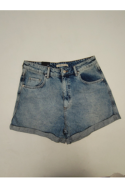 Cars Jeans Dámské modré bavlněné džínové kraťasy s vysokým pasem Velikost 30 | Cars Jeans | obrázek 2