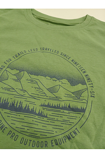 ALPINE PRO Dámské khaki tričko s krátkým rukávem a potiskem hor Vel. EU XS | ALPINE PRO | obrázek 4