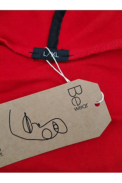 Be wear Červená dámská mikina na zip s kapucí Velikost L/XL | Be wear | obrázek 4