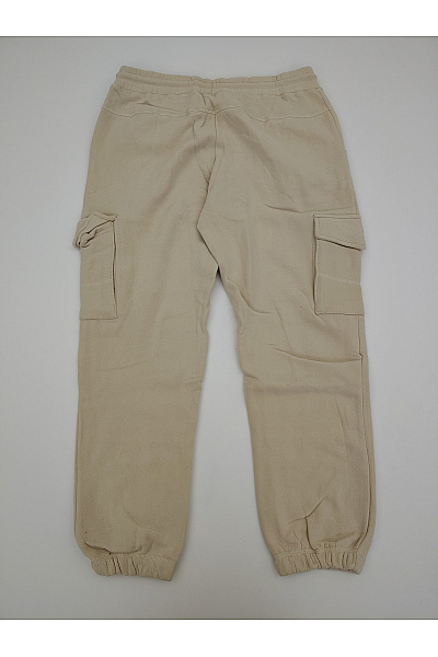 JACK & JONES Béžové bavlněné cargo tepláky s kapsami na stehnech Velikost L | JACK & JONES | obrázek 7