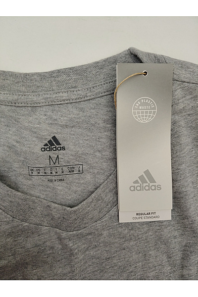 ADIDAS Pánské šedé bavlněné tričko s krátkým rukávem basic Vel. US M | ADIDAS | obrázek 5